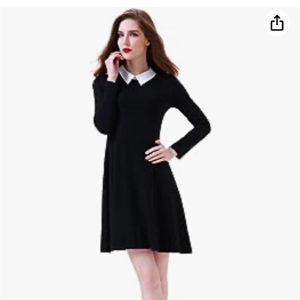 Aphratti Classic Casual Black Mini Dress Size XL